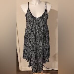 Intimately free people Women Black Rayon Geometric Halter Short Mini Dress small